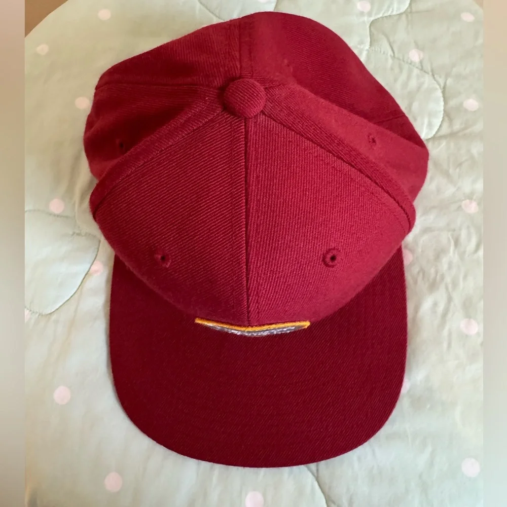 Brixton Men's Deep Red Hat with Logo Patch Snap Back